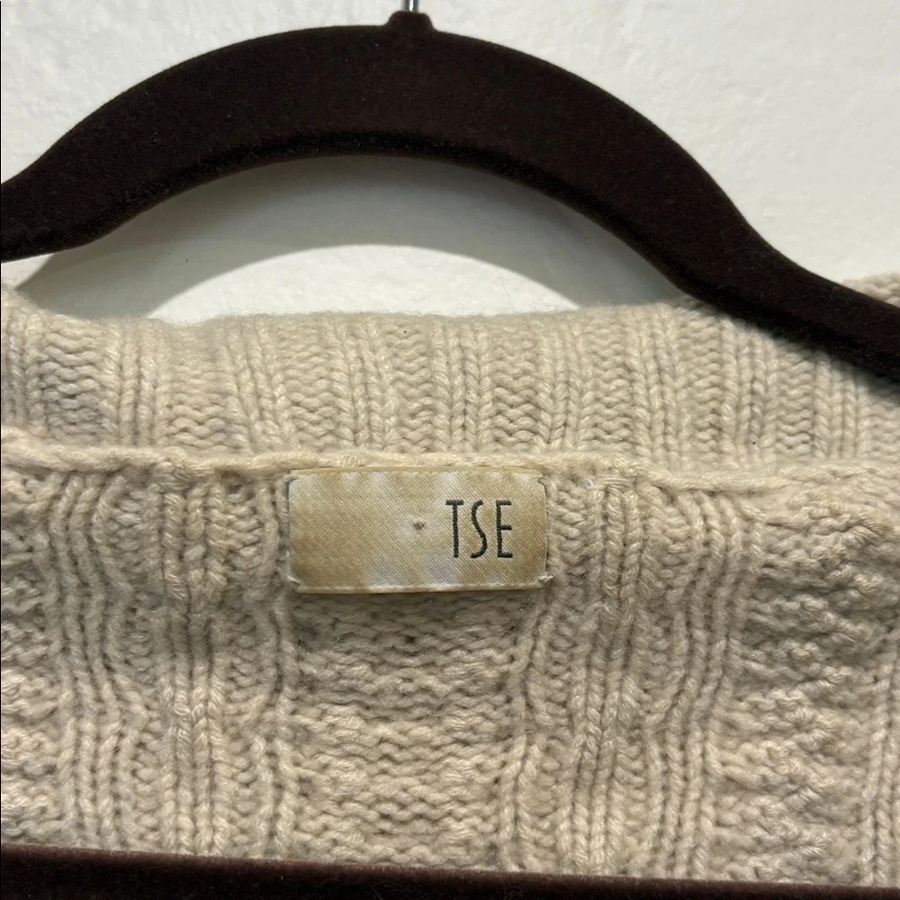 TSE Cream Cable Knit Cardigan - Picture 3 of 12